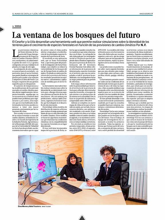 Forest Adapt Tool en suplemento Innovadores